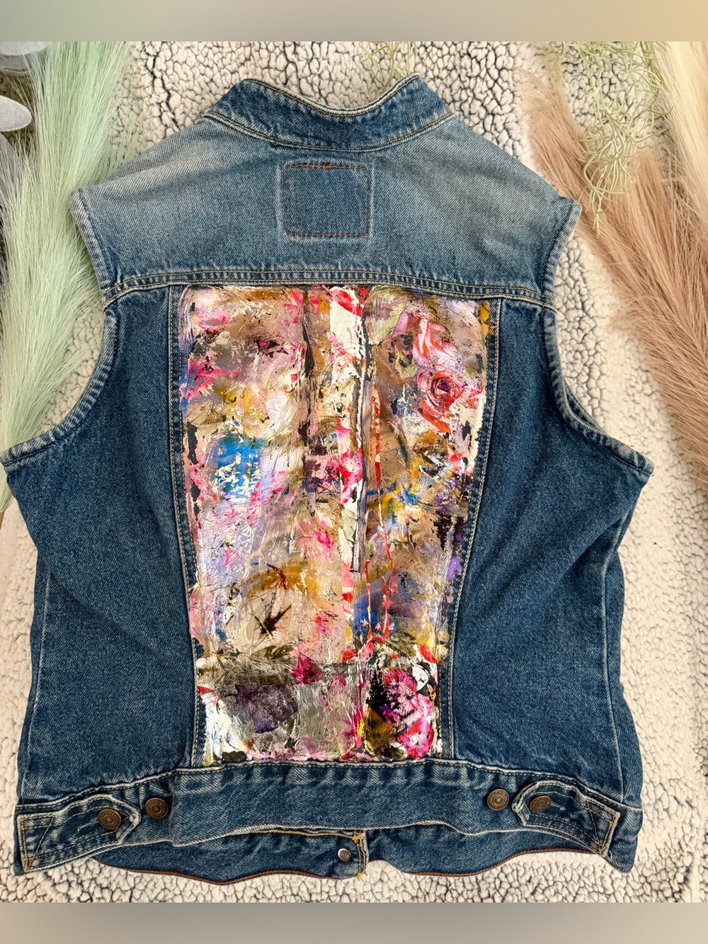Levi's Blue Denim Jean Vest